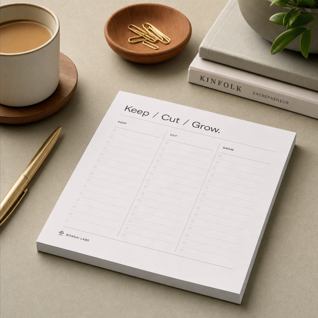 Keep / Cut / Grow Desk Pad product photo