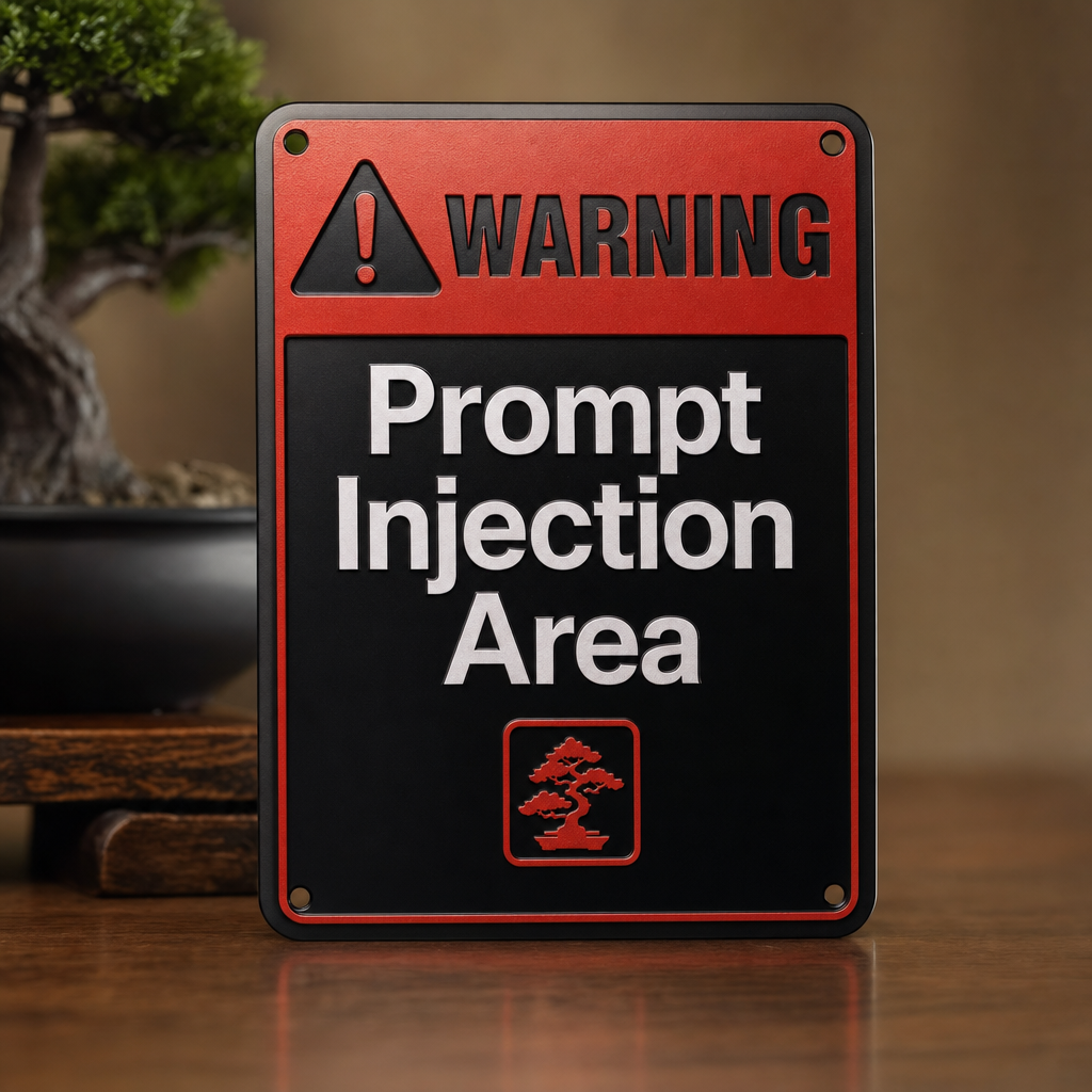 Prompt Injection Warning Sign product photo
